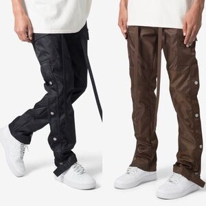 2 pairs! Mnml SNAP ZIPPER II CARGO PANTS black & brown size 34 mens bundle